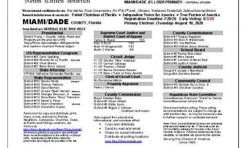 2020 FL Miami Dade Primary