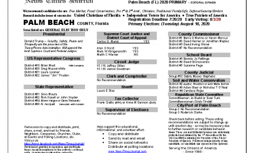 2020 FL Palm Beach Primary
