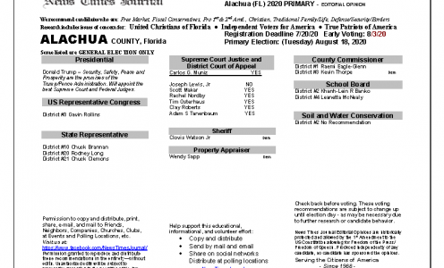 2020 FL Alachua Primary