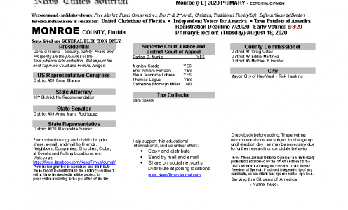 2020 FL Monroe Primary