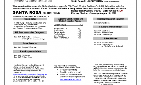 2020 FL Santa Rosa Primary
