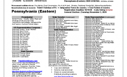 PA East 2020 General
