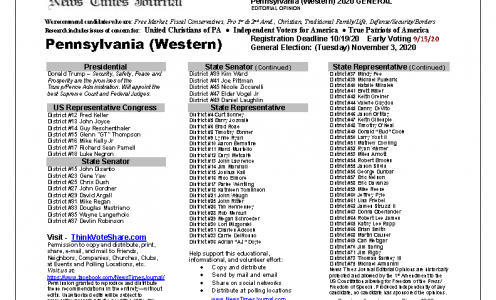 PA West 2020 General