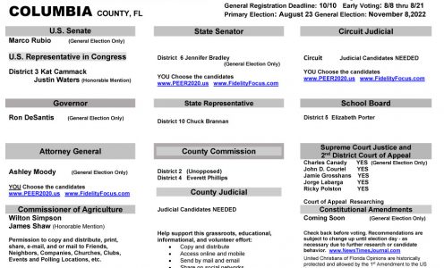 FL Columbia 2022 Primary