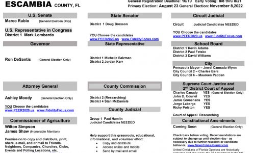 FL Escambia 2022 Primary