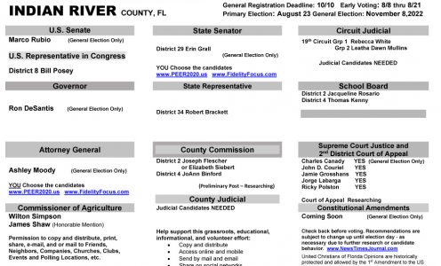 FL Indian River 2022 Primary