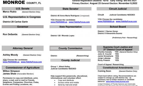 FL Monroe 2022 Primary
