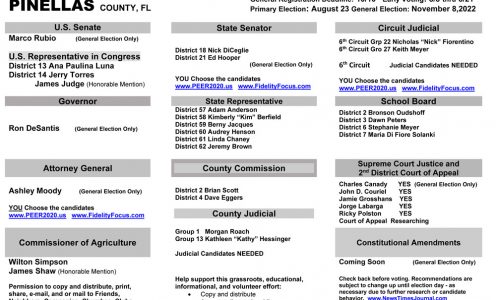 FL Pinellas 2022 Primary
