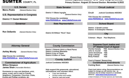 FL Sumter 2022 Primary