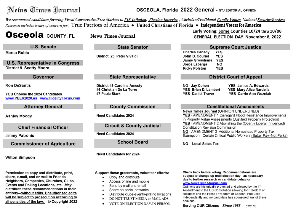 FL Osceola 2022 General Election