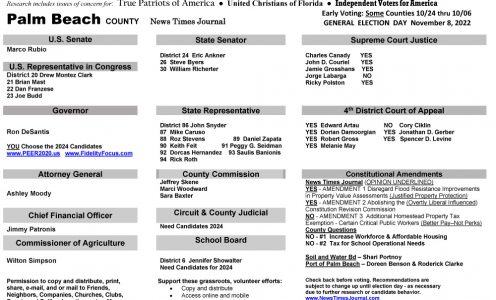 FL Palm Beach 2022 General Election