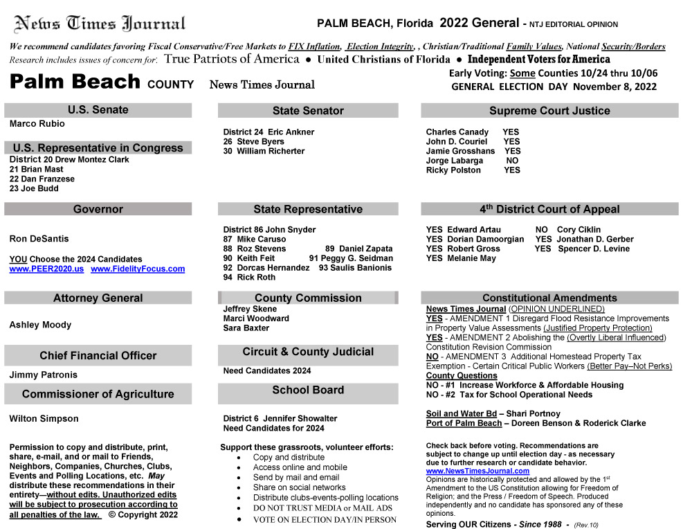 FL Palm Beach 2022 General Election