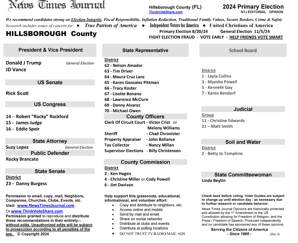 FL Hillsborough 2024 Election