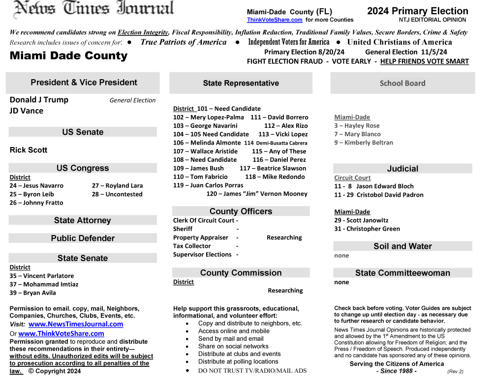 FL Miami Dade Region 2024 Election