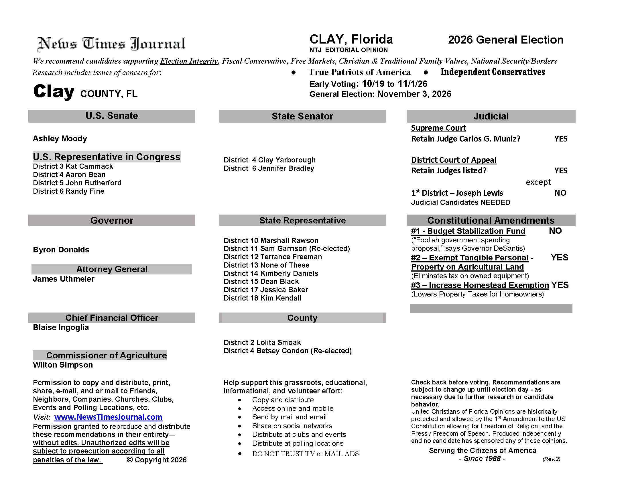FL Clay 2026 Election