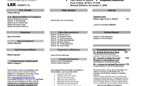 FL Lee 2026 Election