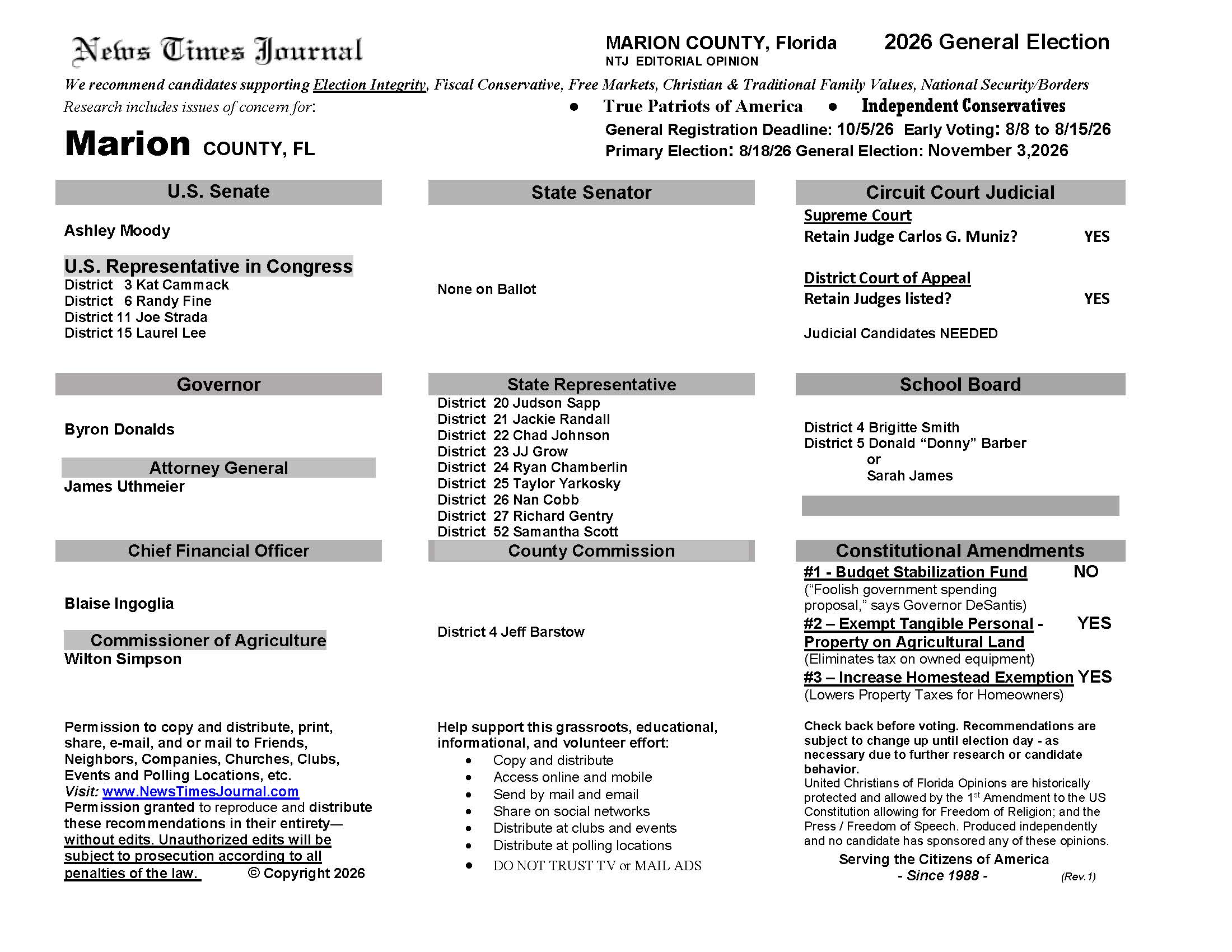 FL Marion 2026 Election
