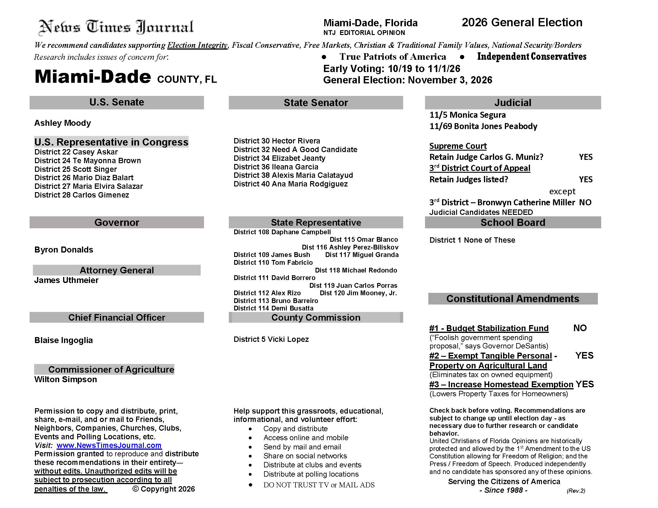 FL Miami-Dade 2026 Election