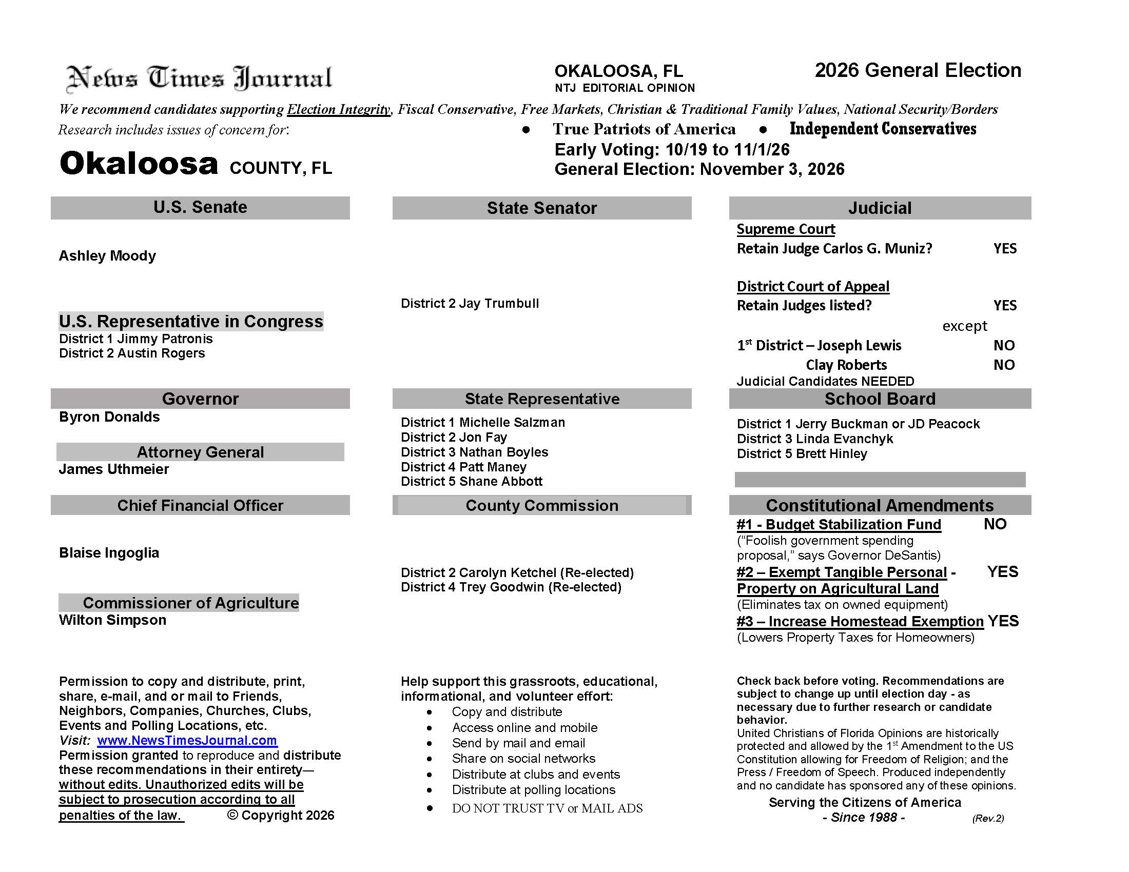 FL Okaloosa 2026 Election