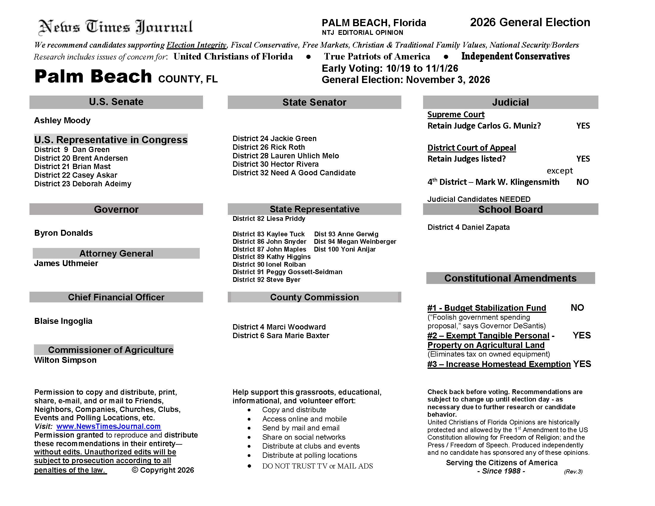 FL Palm Beach 2026 Election