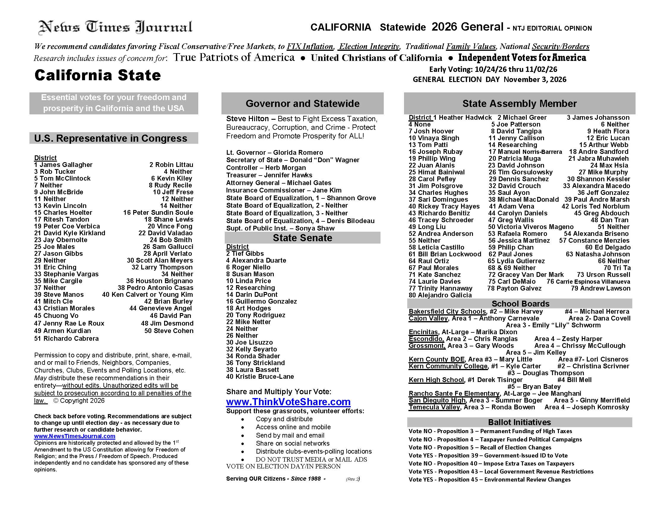 California Statewide 2026