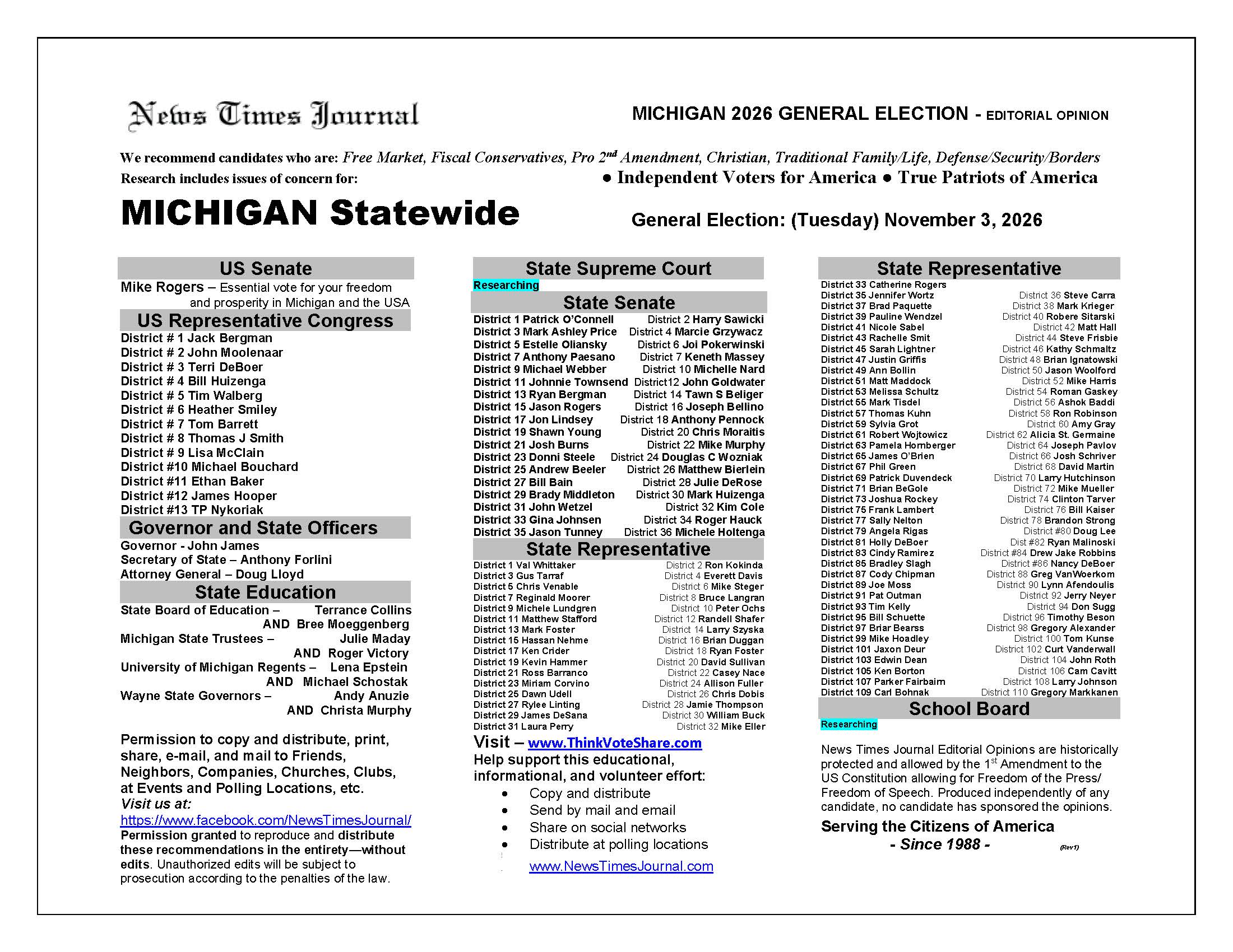 Michigan Statewide 2026