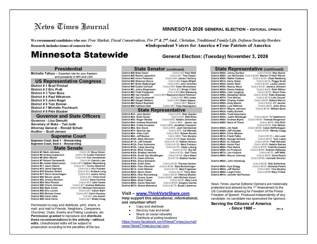 Minnesota General Election Voting Guide 2026