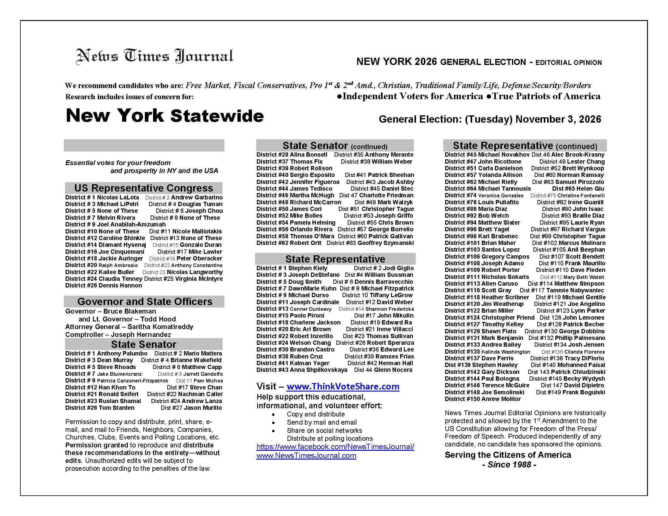 New York Statewide 2026