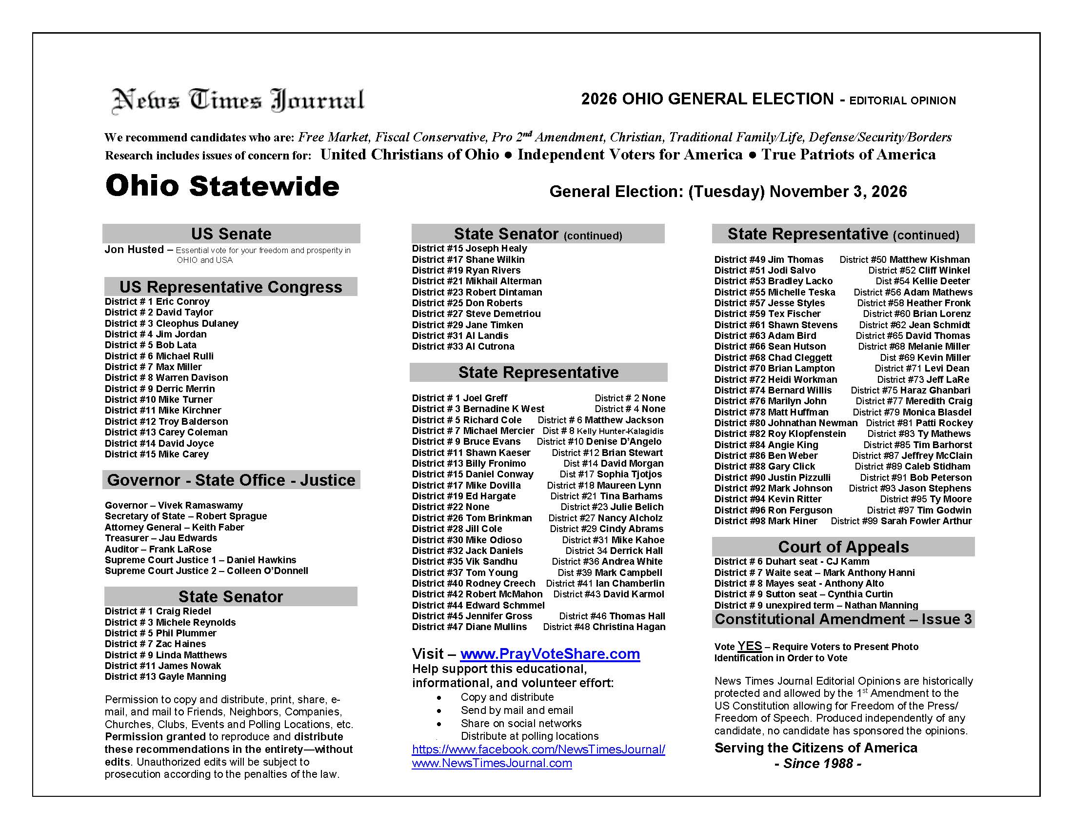 Ohio Statewide 2026