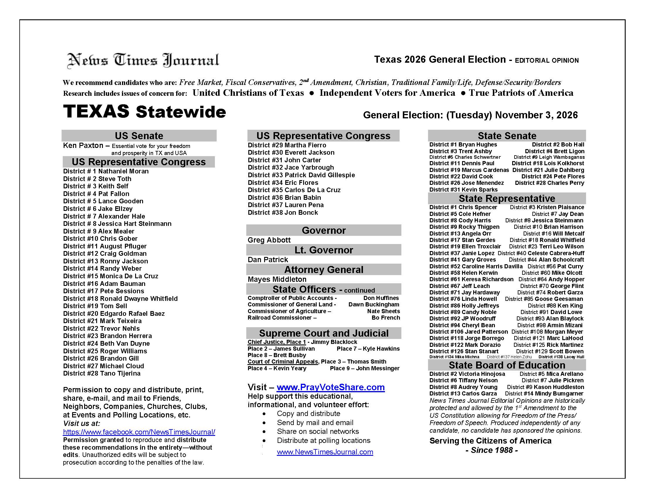 Texas Statewide 2026